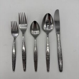 Stylecraft SYF2 Black Roses Scroll T&N Stainless- Place Setting Silverware Japan